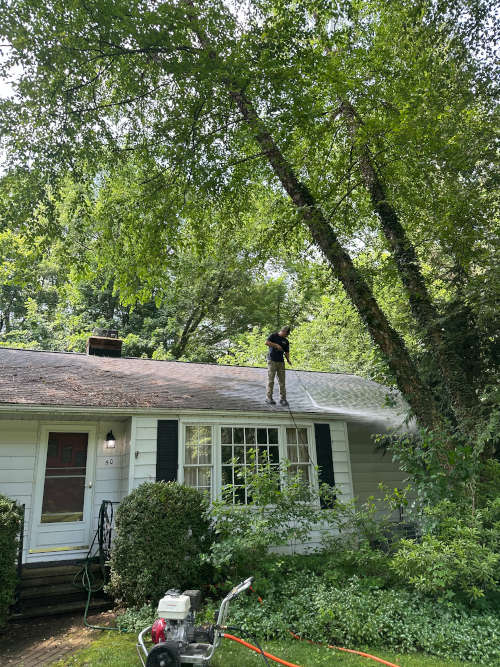 Home exterior pressure washing